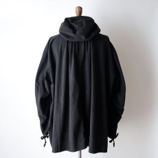 画像16: OLD CZECH MILITARY COTTON SNOW CAMOUFLAGE PULLOVER HOODED SMOCK "BLACK OVER DYE" (16)