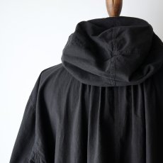 画像12: OLD CZECH MILITARY COTTON SNOW CAMOUFLAGE PULLOVER HOODED SMOCK "BLACK OVER DYE" (12)