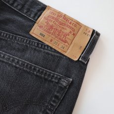 画像7: LEVI'S 501 BLACK DENIM PANTS "made in USA" 【W33程度】 (7)