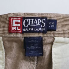 画像7: 90's CHAPS RALPH LAUREN COTTON WIDE WALE CORDUROY TUCK PANTS 【SIZE : W33 x L31 程度】 (7)