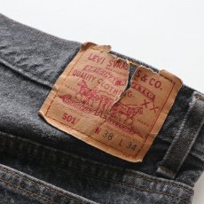 画像7: LEVI'S 501 BLACK DENIM PANTS "made in USA" "MINT CONDITION"【W38 x L34 程度】 (7)