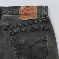 画像8: LEVI'S 501 BLACK DENIM PANTS "made in USA" 【W36 x L33 程度】 (8)