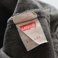 画像7: LEVI'S 501 ACID WASHED BLACK DENIM PANTS "made in USA" 【W34 x L36 程度】 (7)