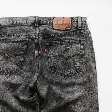 画像6: LEVI'S 501 ACID WASHED BLACK DENIM PANTS "made in USA" 【W34 x L36 程度】 (6)