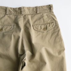 画像7: 50's US MARINE CORPS COTTON TWILL KHAKI TROUSERS【W28 x L30.5 程度】 (7)