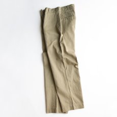 画像3: 60's US MILITARY COTTON TWILL KHAKI TROUSERS【W31 x L29.5 程度】 (3)