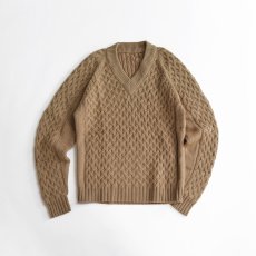 画像1: OLD UNKNOWN BRAND WOOL KNIT V NECK SWEATER (1)