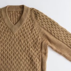 画像3: OLD UNKNOWN BRAND WOOL KNIT V NECK SWEATER (3)