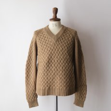 画像8: OLD UNKNOWN BRAND WOOL KNIT V NECK SWEATER (8)