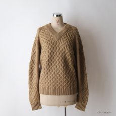 画像11: OLD UNKNOWN BRAND WOOL KNIT V NECK SWEATER (11)