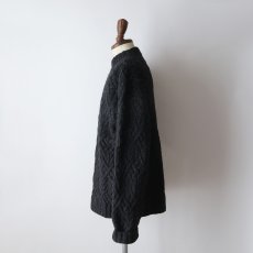 画像10: 90's J. CREW BLACK WOOL KNIT ARAN SWEATER (10)