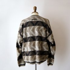 画像10: 90's STUDIO RAMIE COTTON BORDER PATTERN KNIT SWEATER (10)