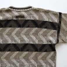 画像5: 90's STUDIO RAMIE COTTON BORDER PATTERN KNIT SWEATER (5)