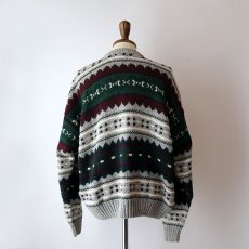 画像12: PURE STUFF COTTON BORDER PATTERN KNIT SWEATER "MADE IN USA" (12)