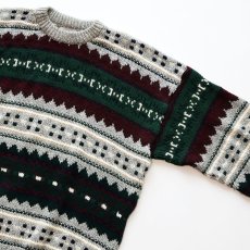 画像3: PURE STUFF COTTON BORDER PATTERN KNIT SWEATER "MADE IN USA" (3)