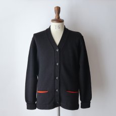 画像10: 50's Kandel BLACK WOOL KNIT AWARD CARDIGAN (10)