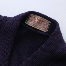 画像6: 〜60's ENGLEWOOD KNITTING MILLS NAVY  WOOL KNIT LETTERED AWARD CARDIGAN (6)