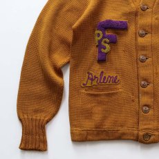 画像5: 50's NELSON KNITTING MILLS CO. WOOL KNIT LETTERED AWARD CARDIGAN (5)