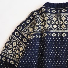 画像4: OLD UNKNOWN BRAND WOOL KNIT NORDIC CARDIGAN (4)