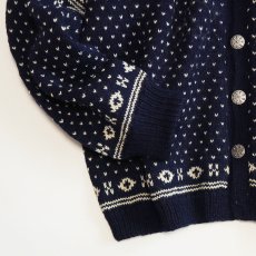 画像5: OLD UNKNOWN BRAND WOOL KNIT NORDIC CARDIGAN (5)