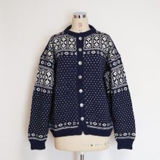 画像10: OLD UNKNOWN BRAND WOOL KNIT NORDIC CARDIGAN (10)