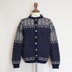 画像11: OLD UNKNOWN BRAND WOOL KNIT NORDIC CARDIGAN (11)