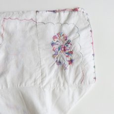 画像7: OLD HANDMADE COTTON LINEN EMBROIDERED DRESS (7)