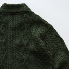 画像5: Kilronan Knitwear WOOL HAND KNIT FISHERMAN'S LONG CARDIGAN "MADE IN IRELAND" (5)