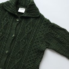 画像3: Kilronan Knitwear WOOL HAND KNIT FISHERMAN'S LONG CARDIGAN "MADE IN IRELAND" (3)