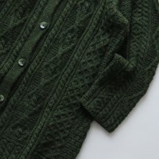 画像4: Kilronan Knitwear WOOL HAND KNIT FISHERMAN'S LONG CARDIGAN "MADE IN IRELAND" (4)