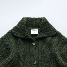 画像6: Kilronan Knitwear WOOL HAND KNIT FISHERMAN'S LONG CARDIGAN "MADE IN IRELAND" (6)