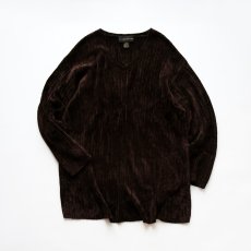 画像1: 〜90's CLASSIQUES ENTIER RAYON ACRYLIC VELOUR KNIT V NECK TOP (1)