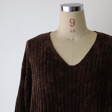 画像8: 〜90's CLASSIQUES ENTIER RAYON ACRYLIC VELOUR KNIT V NECK TOP (8)