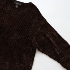 画像3: 〜90's CLASSIQUES ENTIER RAYON ACRYLIC VELOUR KNIT V NECK TOP (3)