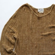 画像3: 80's CLIO RAYON VELOUR KNIT TOP "MADE IN USA" (3)