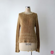 画像12: 80's CLIO RAYON VELOUR KNIT TOP "MADE IN USA" (12)