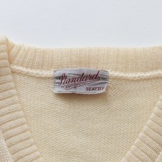 画像9: 60's Standard KNITTING CO. WOOL KNIT LETTERED V NECK AWARD SWEATER (9)