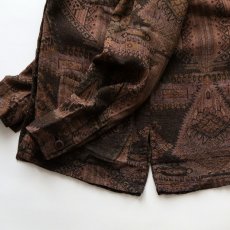 画像7: 90's CHICO'S DESIGN RAYON ALL OVER PATTERN CHORE JACKET (7)