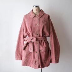 画像10: UNKNOWN BRAND COTTON WIDE WALE CORDUROY HALF COAT (10)