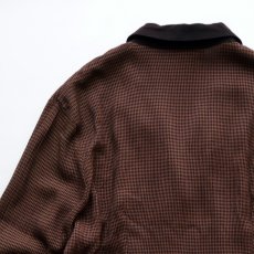 画像5: 〜80's FRANCINE BROWNER ACETATE RAYON CHECK DESIGN JACKET "MADE IN USA" (5)