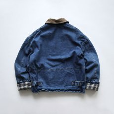 画像3: 〜90's BRAETAN COTTON DENIM CHECK FLANNEL LINING TRUCKER JACKET (3)