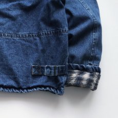 画像9: 〜90's BRAETAN COTTON DENIM CHECK FLANNEL LINING TRUCKER JACKET (9)