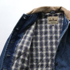 画像5: 〜90's BRAETAN COTTON DENIM CHECK FLANNEL LINING TRUCKER JACKET (5)