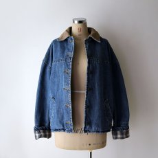 画像13: 〜90's BRAETAN COTTON DENIM CHECK FLANNEL LINING TRUCKER JACKET (13)