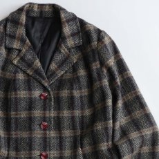 画像4: UNKNOWN BRAND WOOL TWEED CHECK 4B JACKET (4)