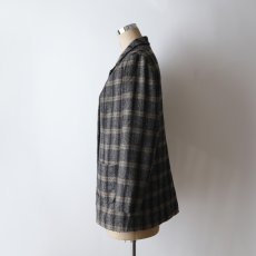 画像11: UNKNOWN BRAND WOOL TWEED CHECK 4B JACKET (11)