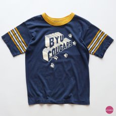 画像1: 〜80's Velva Sheen PRINT S/S FOOTBALL TEE "BYU COUGARS" (1)