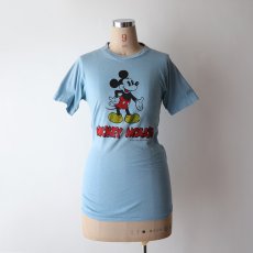 画像10: 70's WALT DISNEY DISTRIBUTING CO. COTTON W-PRINT S/S TEE "MICKEY MOUSE" (10)