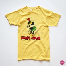 画像1: 70's-80's Walt Disney CHARACTER COTTON W-PRINT S/S TEE "MINNIE MOUSE" (1)