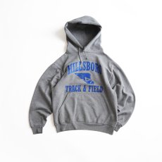 画像1: 80's UNKNOWN BRAND PRINT SWEAT PULLOVER PARKA "HILLSBORO TRACK & FIELD" (1)